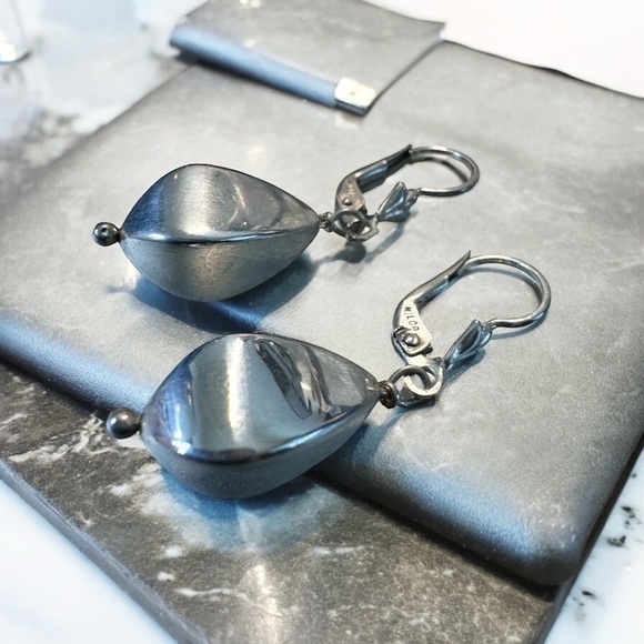 Milor Italy 950 Fine Sterling Silver Latchback Dangle Earrings - Picture 3 of 4